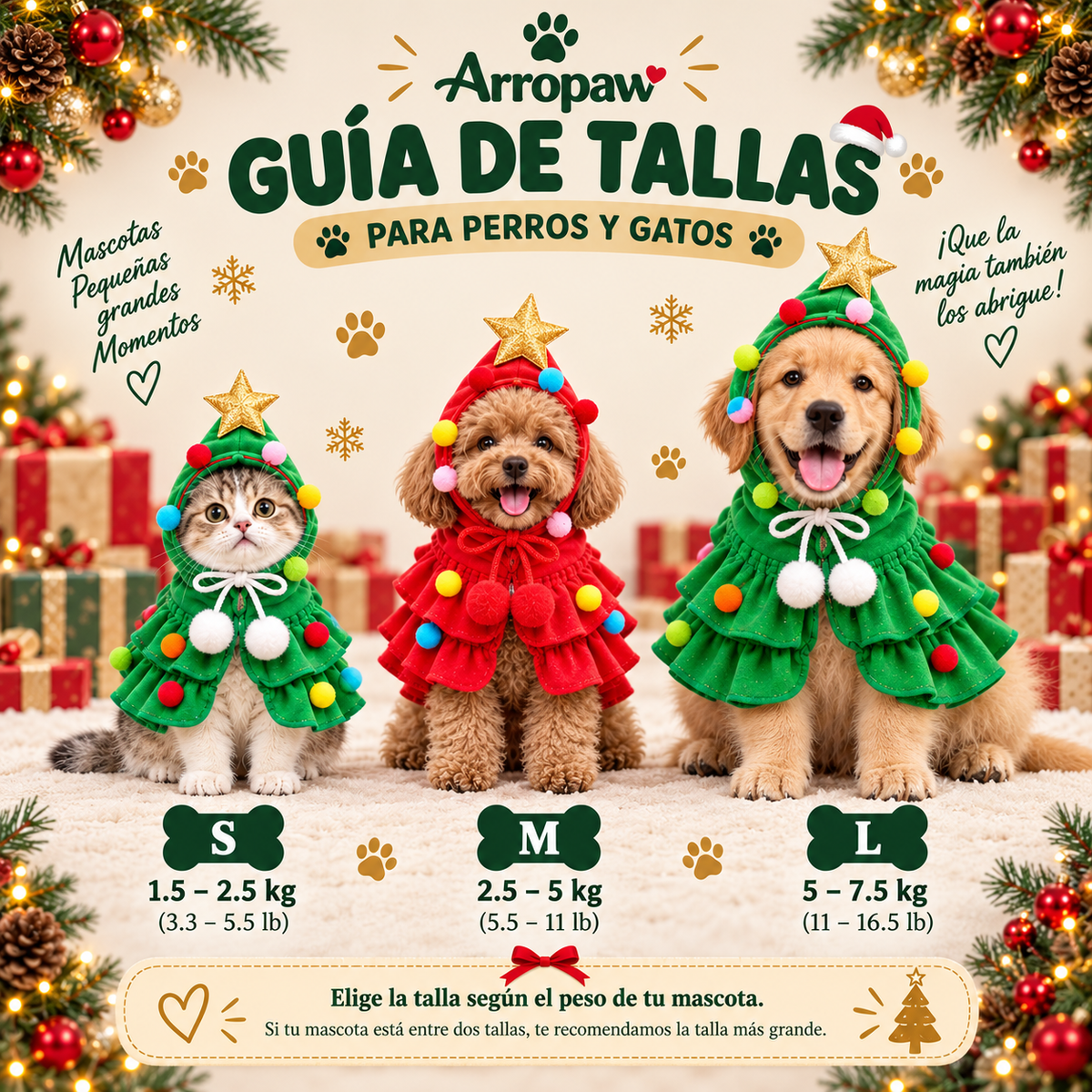 Disfraz de Árbol de Navidad para Perros