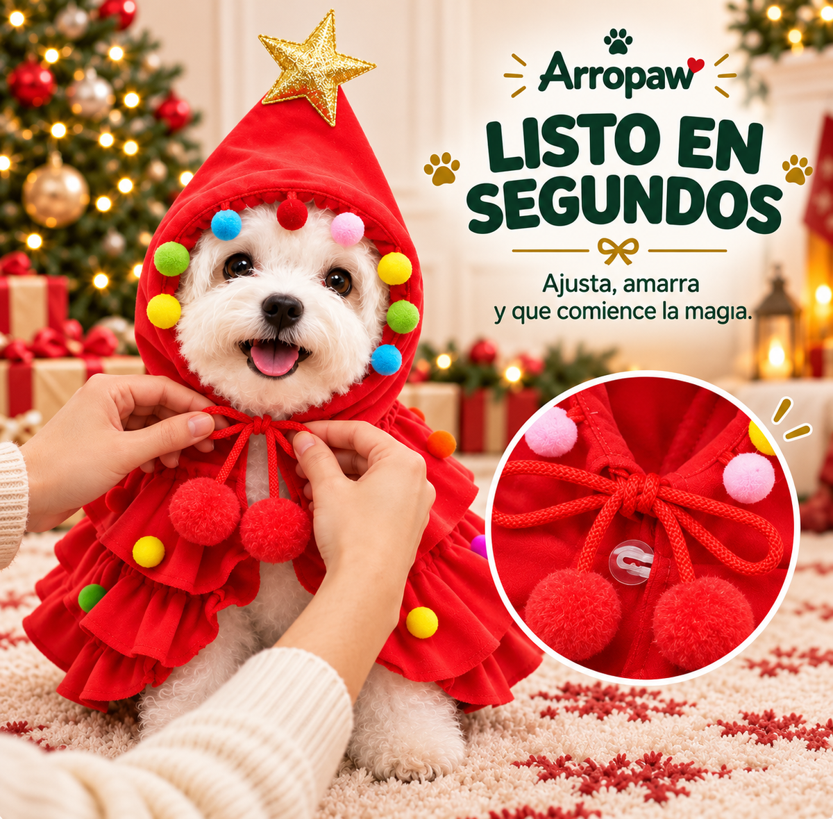Disfraz de Árbol de Navidad para Perros